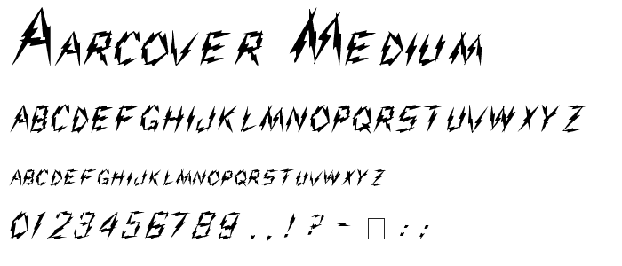 Aarcover Medium font